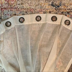 Threshold Linen Grommet Sheer Curtain Panels (6)